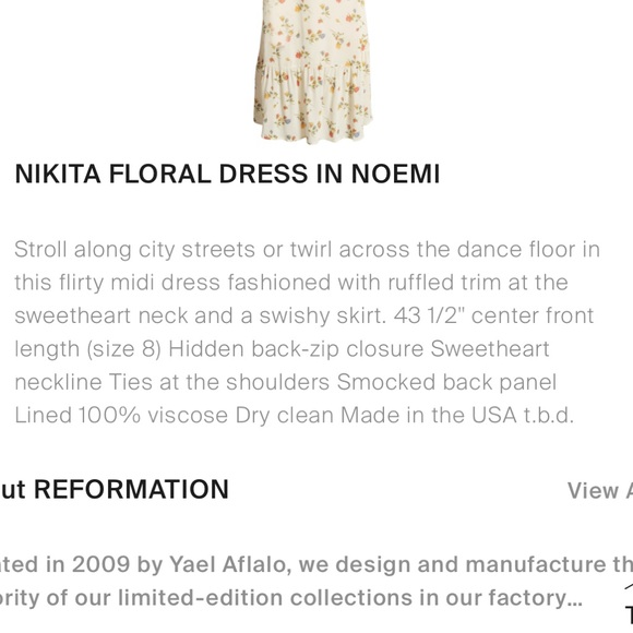 REFORMATION 🤩Nikita MIDI Dress in Noemi Print - Picture 5 of 11